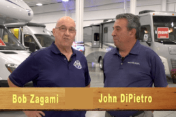 A picture of Bob Zagami and John DiPietro, hosts of the New England RV Dealers Association talk show RVing in New England