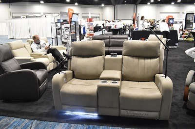 A picture of the aftermarket-only furniture line at the 2021 NTP-STAG Expo