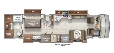 Jayco's 2021 Embark 39BH floorplan   