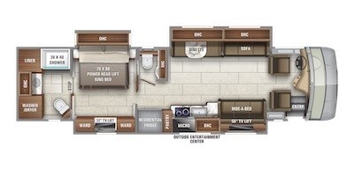 Jayco's 2021 Embark 39T2 floorplan  