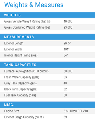 Jayco's 2021 Alante 26X specs