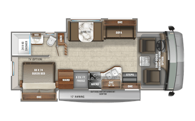 Jayco's 2021 Alante 26X floorplan 