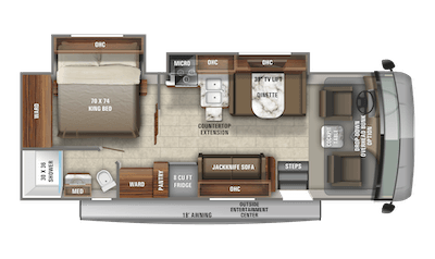 Jayco's 2021 Alante 27A floorplan