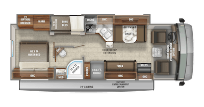 Jayco's 2021 Alante 29F floorplan