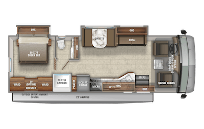 Jayco's 2021 Alante 31V floorplan