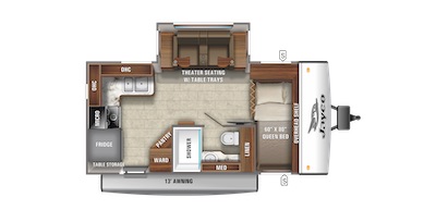 Jayco's 2021 Jay Feather 16RK floorplan