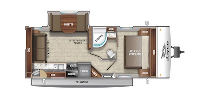 Jayco's 2021 Jay Feather 24RL floorplan