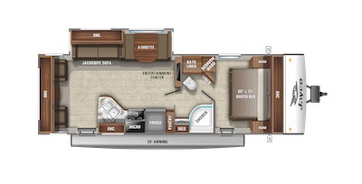 Jayco's 2021 Jay Feather 27RL floorplan