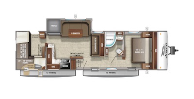 Jayco's 2021 Jay Feather 30QB floorplan