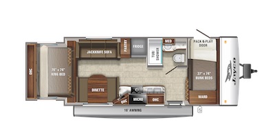 Jayco's 2021 Jay Feather X213 floorplan