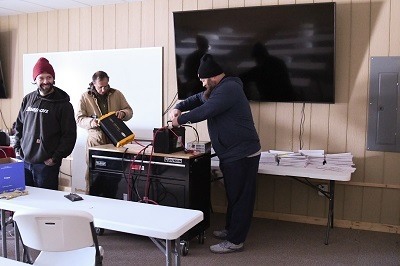 A picture of the NRVTA classroom during a winter storm