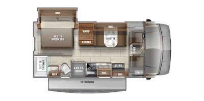 Jayco's 2021 Redhawk 22J floorplan 