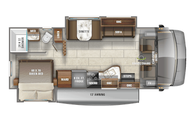 Jayco's 2021 Redhawk 26XD floorplan