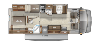 Jayco's 2021 Redhawk 31F floorplan