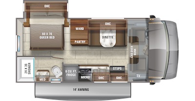 Jayco's 2021 Redhawk SE 22C floorplan 