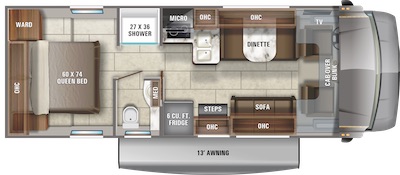 Jayco's 2021 Redhawk SE 27N floorplan  