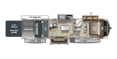 Jayco's 2021 Seismic 3512 floorplan 