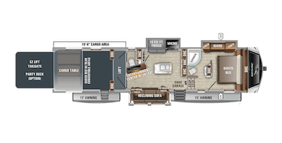 Jayco's 2021 Seismic 3815 floorplan