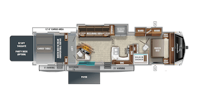 Jayco's 2021 Seismic 4113 floorplan