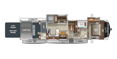 Jayco's 2021 Seismic 4125 floorplan 