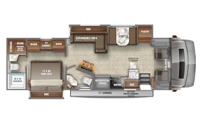 Jayco's 2021 Seneca 37K floorplan