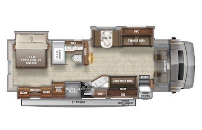 Jayco's 2021 Seneca 37M floorplan 