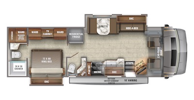 Jayco's 2021 Seneca 37RB floorplan 