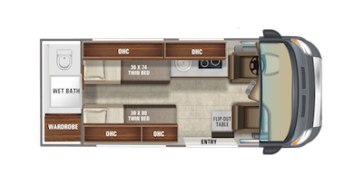 Jayco's 2021 Swift 20T floorplan 