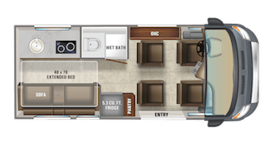 Jayco's 2021 Swift 20A floorplan 