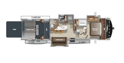 Jayco's 2021 Talon 403T floorplan