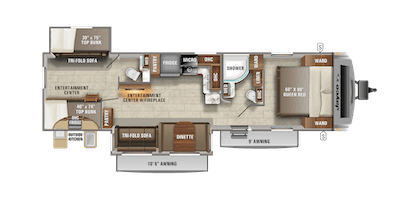 Jayco's 2021 White Hawk 32BH floorplan 