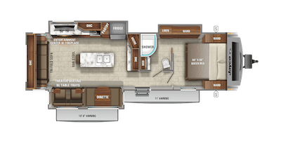 Jayco's 2021 White Hawk 32RL floorplan 