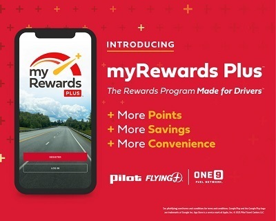 A picture of Pilot Company's rewards program app