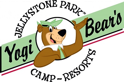 A logo of Yogi Bear's Jellystone Park