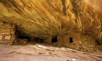 A picture of caves in the Bears Ears National Monument in Utah