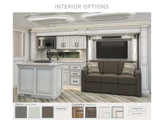 A picture of Rev Group's American Coach virtual design tool