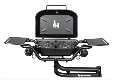 A picture of the HitchFire F20 hitch-mounted grill