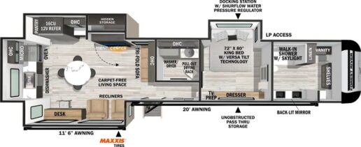 A picture of the 2025 Impression 360MYR floorplan.