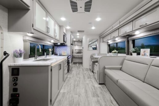 A picture of the 2025 Chateau Type C motorhome living room.
