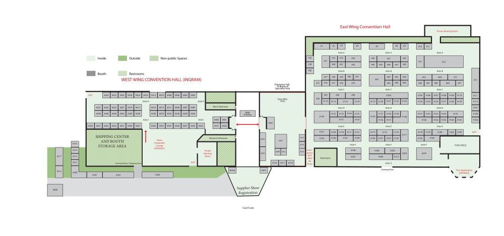 A picture of the 2025 RV/MH Hall of Fame Supplier's Show layout.