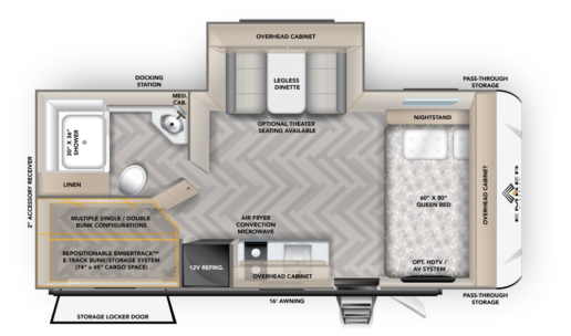 A picture of the Ember Spark 19ETS floorplan.