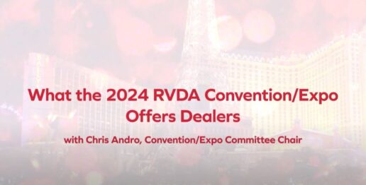 A picture of RVDA's Convention/Expo video with Chris Andro.