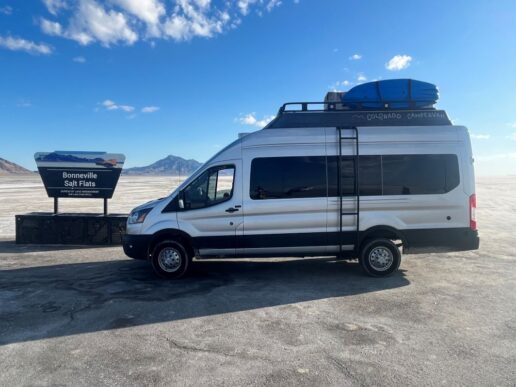 A picture of a Colorado Campervan pop-top on a Type C motorhome.