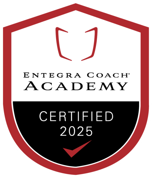 A picture of the Entegra Coach Academy certification.