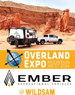 A picture of Ember's Overland Expo Mountain West graphic.