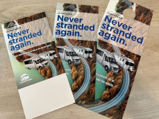 A picture of ForeverDealers' ForeverTravel brochures.