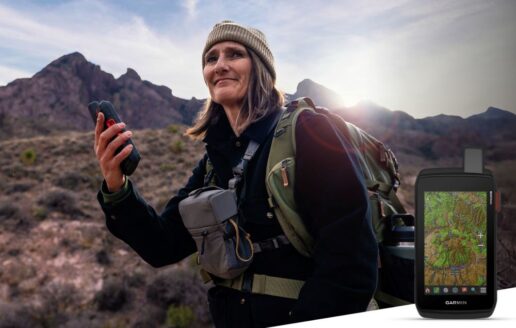 A picture of a consumer using Garmin's Montana 710i GPS.