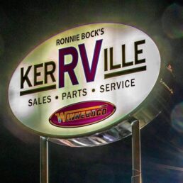 A picture of Ronnie Bock's Kerrville RV sign.