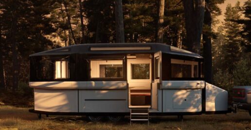 A picture of the Lightship AE.1 Cosmos Edition electric travel trailer.