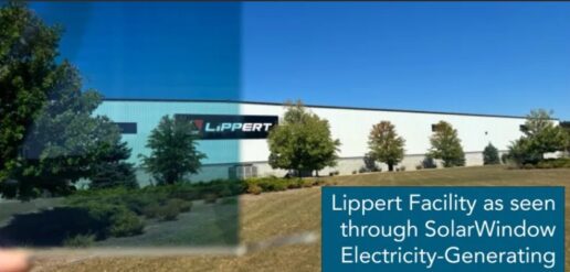 A picture of a Lippert facility through a SolarWindow lense.